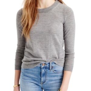 EUC J. Crew 3/4 Sleeve Gray Sweater